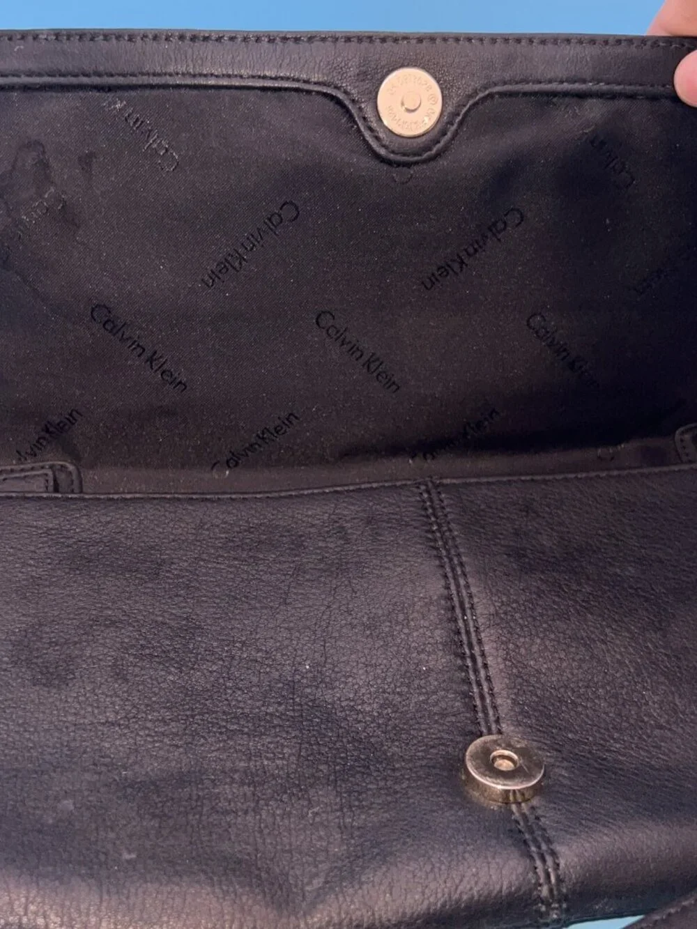 Calvin Klein Black Leather 